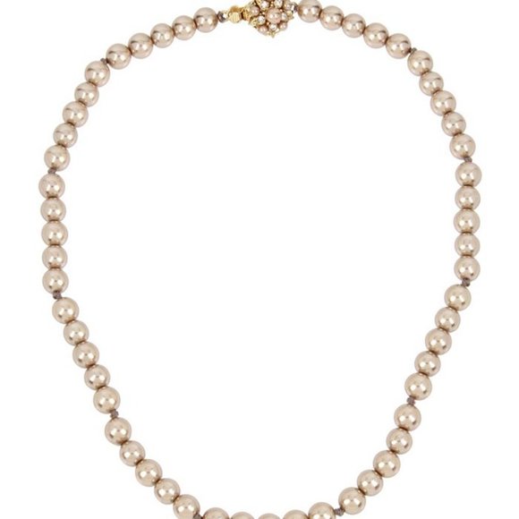 Miriam Haskell 8 Mm Pearl Strand Necklace
